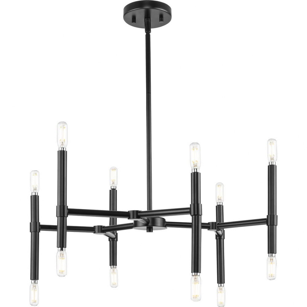 Progress Lighting Arya 12-Light Brushed Gold Modern/Contemporary Chandelier