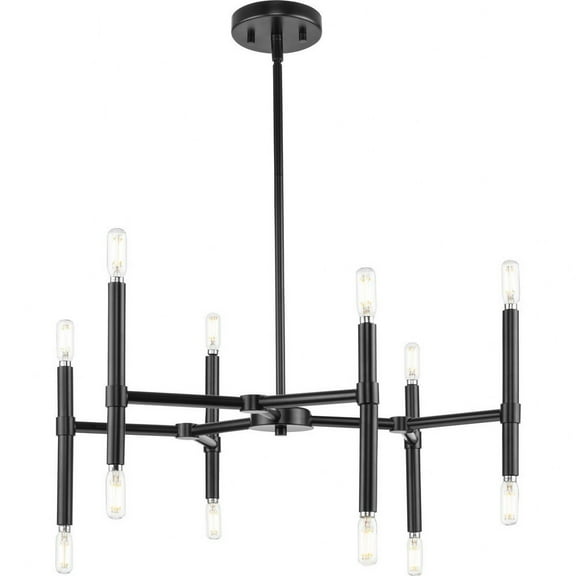 Progress Lighting - Arya - 12 Light Chandelier In Mid-Century Modern Style-10.75