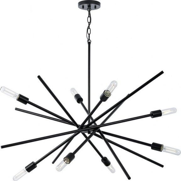 P400109-31M-Progress Lighting-Astra - 8 Light Chandelier In Modern Style-19.63 Inches Tall and 42.38 Inches Wide-Matte Black Finish -Traditional