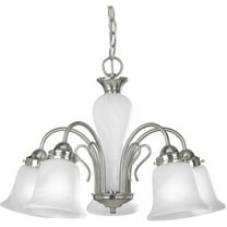Progress Lighting Bedford Brushed Nickel Traditional/Casual Chandelier w/ 5 Light 100W - P4391-09