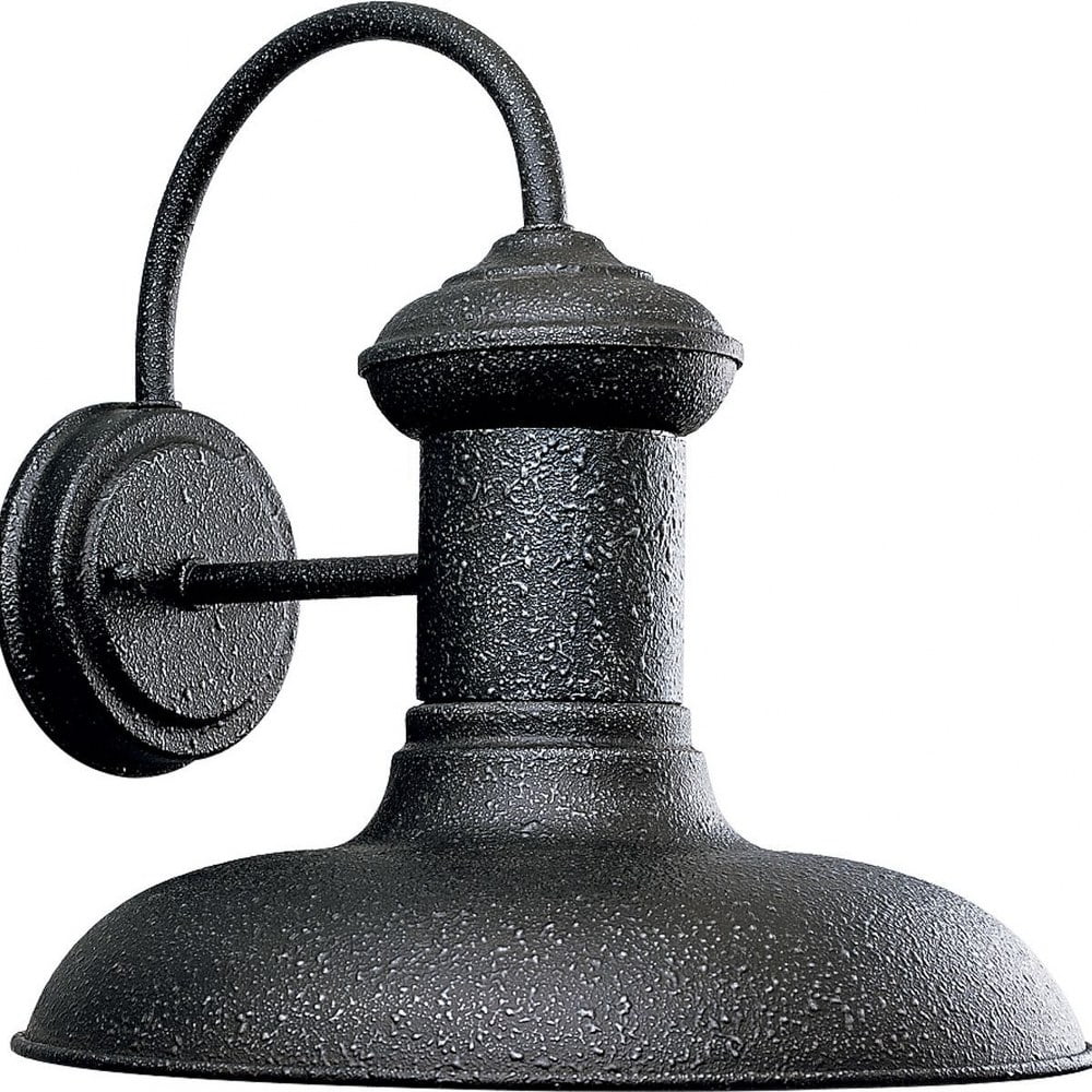 Brookside Black Textured Metal LED Outdoor Wall Lantern