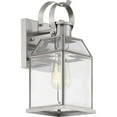 thumbnail image 1 of Progress Lighting Canton Heights 1-Light 12.75 in. Stainless Steel Outdoor Wall Lantern with Clear Beveled Glass, 1 of 6