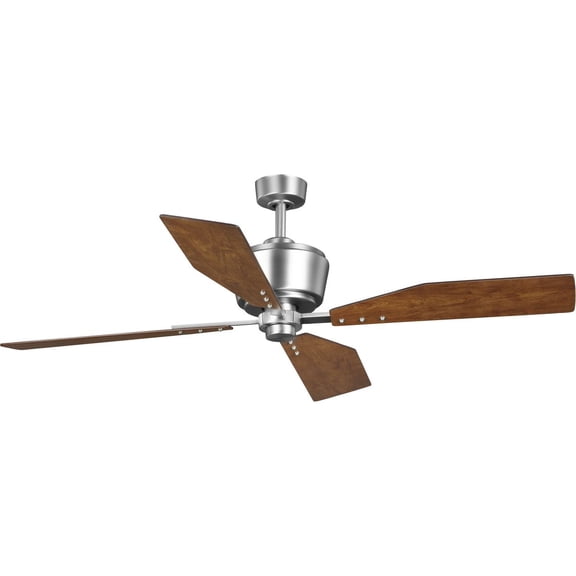 Progress Lighting Chapin 4-Light Ceiling Fan, Antique Nickel, Driftwood Blades, Steel Material, Optional Light Kit
