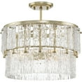 thumbnail image 1 of Progress Lighting Chevall 3-Light Gilded Silver Pendant with Artisanal Glass, 1 of 11