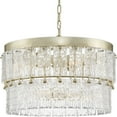 thumbnail image 1 of Progress Lighting Chevall 6-Light Chandelier, Gilded Silver, Artisanal Glass, Design Series: Modern Organic, Luxe, Transitional, 1 of 12