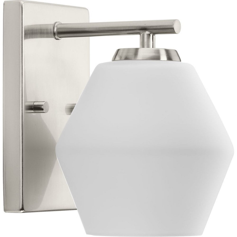 Copeland Brushed Nickel 1-Light Vanity with Opal Glass Shade