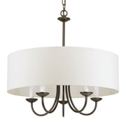 Progress Lighting - Five Light Chandelier - Chandeliers - Drum Shade 5-Light