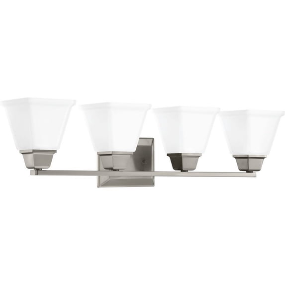 P300161-009-Progress Lighting-Clifton Heights - 4 Light in Modern Craftsman and Farmhouse style - 31.88 Inches wide by 8.38 Inches high-Brushed Nickel