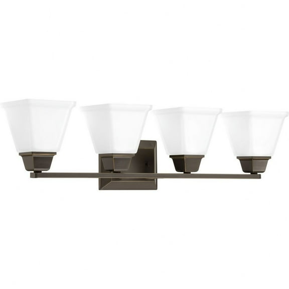 P300161-020-Progress Lighting-Clifton Heights - 4 Light in Modern Craftsman and Farmhouse style - 31.88 Inches wide by 8.38 Inches high-Antique Bronze