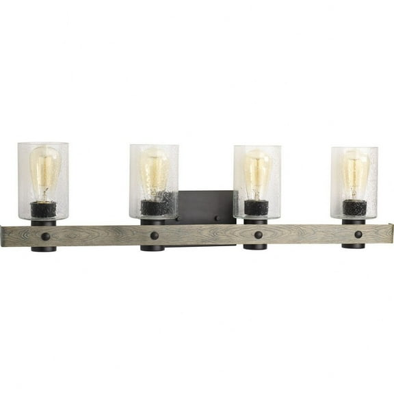 Progress Lighting Gulliver 4-Light Bath Vanity, Graphite, Shade Included