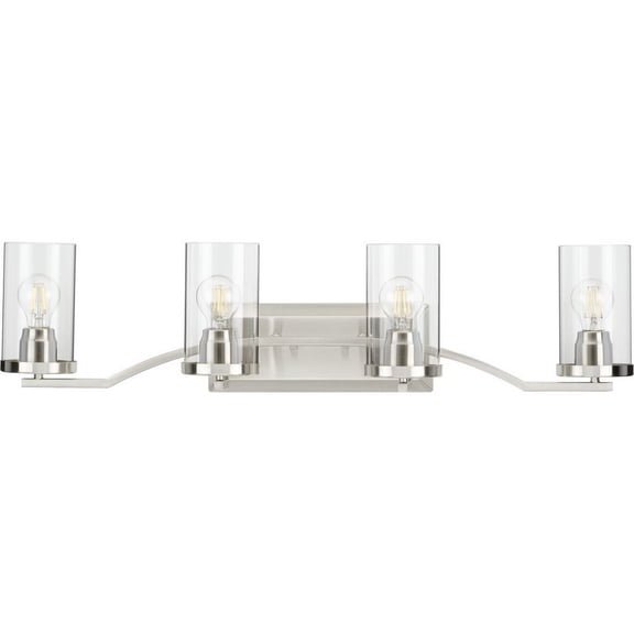 P300259-009-Progress Lighting-Lassiter - 4 Light - Cylinder Shade in Modern style - 34 Inches wide by 8 Inches high-Brushed Nickel Finish