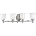 thumbnail image 1 of Progress Lighting, Victorian Collection, 4-Light Bath Fixture, Polished Chrome, Triplex Opal Glass Shade, 1 of 3