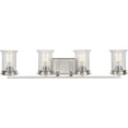 thumbnail image 1 of P300275-009-Progress Lighting-Winslett - 4 Light - Cylinder Shade in Coastal style - 33.25 Inches wide by 7.25 Inches high-Brushed Nickel Finish, 1 of 3