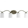 thumbnail image 1 of Progress Lighting Inspire Collection, 4-Light Wall Light, Antique Bronze, Etched Glass Shades, 1 of 8