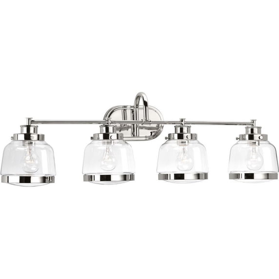 Progress Lighting - Four Light Bath - Judson - 4 Light in Farmhouse style -