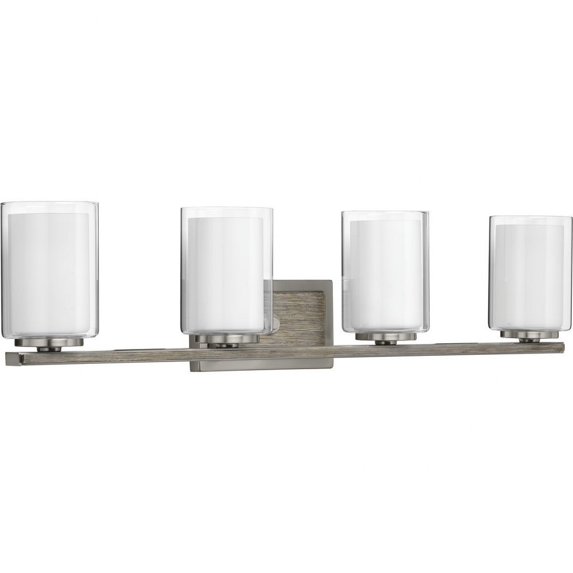 P300218-009-Progress Lighting-Mast - 4 Light - Cylinder Shade in Coastal style - 33.88 Inches wide by 7.75 Inches high-Brushed Nickel Finish