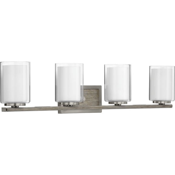P300218-009-Progress Lighting-Mast - 4 Light - Cylinder Shade in Coastal style - 33.88 Inches wide by 7.75 Inches high-Brushed Nickel Finish