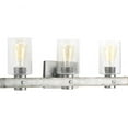 thumbnail image 1 of Gulliver Collection Three-Light Galvanized Finish Clear Seeded Glass Coastal Bath Vanity Light, 1 of 3