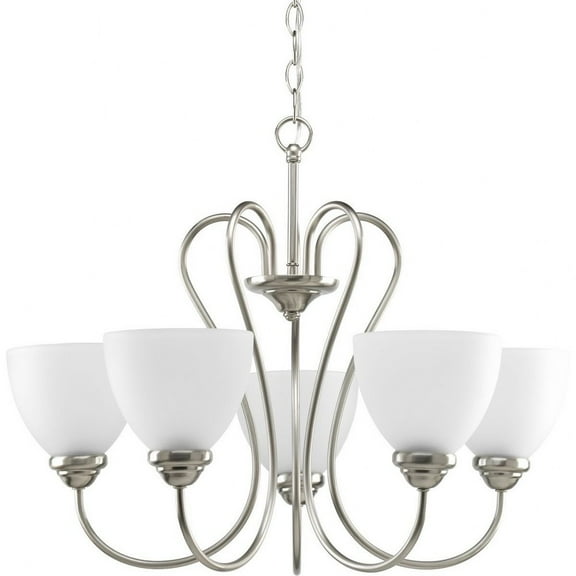 Progress Lighting Heart Brushed Nickel Traditional/Casual Chandelier w/ 5 Light 100W - P4666-09