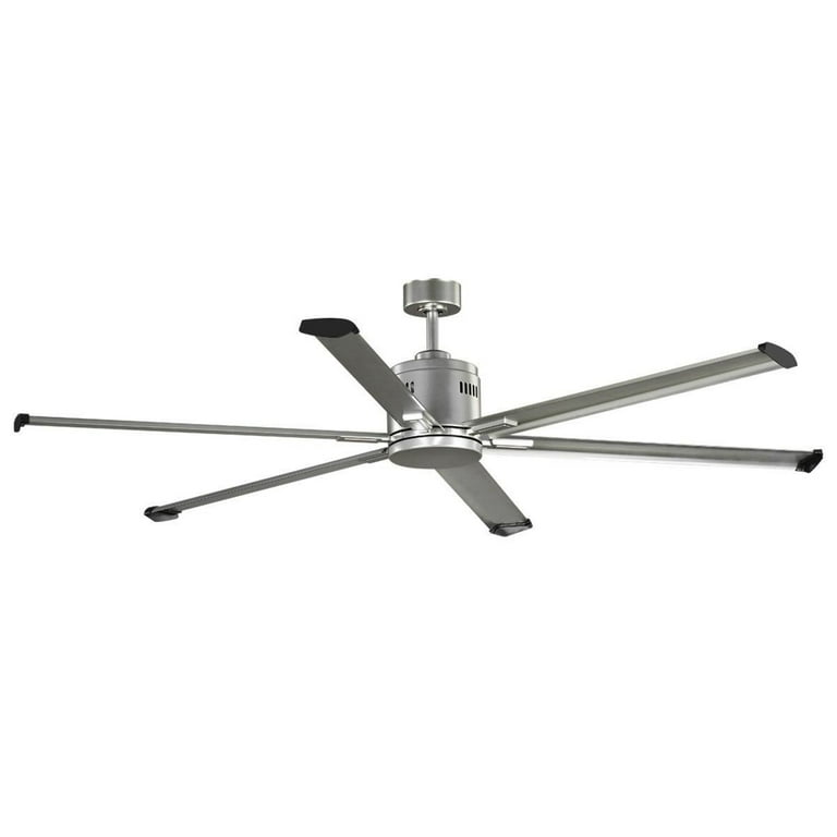 Hubbell Industrial 72 in. Indoor/Outdoor Nickel Dual Mount Ceiling Fan with Wall Control Hubbell Industrial 72 in. Indoor/Outdoor Nickel Dual Mount Ceiling Fan with Wall Control