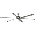 thumbnail image 1 of Huff Collection Indoor/Outdoor 96" Six-Blade Brushed Nickel Ceiling Fan, 1 of 12