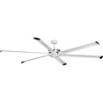 thumbnail image 1 of Huff Collection Indoor/Outdoor 96" Six-Blade Satin White Ceiling Fan, 1 of 13