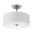 thumbnail image 1 of Inspire Collection 17-Watt Brushed Nickel Integrated LED Bedroom Semi-Flush Mount, 1 of 5