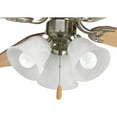 thumbnail image 1 of Progress Lighting Airpro 3-Light LED Ceiling Fan Kit, Brushed Nickel, White Washed Alabaster Glass Shade, 1 of 5