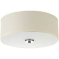 thumbnail image 1 of Progress Lighting Inspire 1-Light LED Flush Mount, Brushed Nickel, Linen Shade, 1 of 7