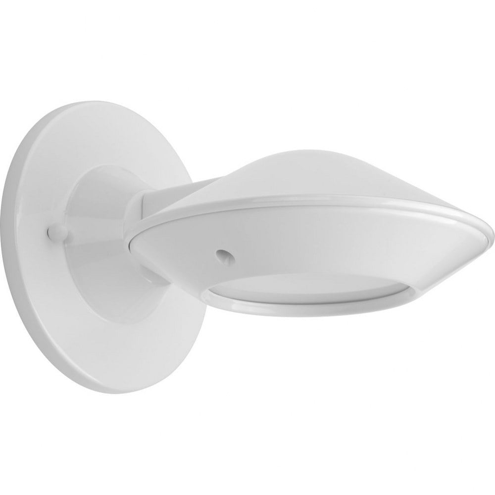 Progress Lighting Strata 1-Light LED Outdoor Wall Light in White Glass Shade