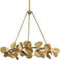 thumbnail image 1 of Progress Lighting, Laurel Collection, 6-Light Chandelier, Gold Ombre, Gilded Silver Leaves, Transitional Elegance, 1 of 10