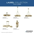thumbnail image 1 of Progress Lighting, Laurel Collection, 7-Light Chandelier, Gold Ombre, Handcrafted Leaves, Steel, 1 of 9