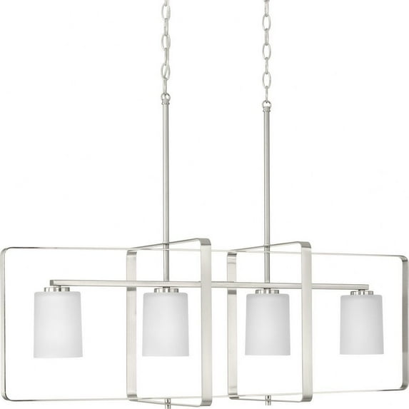 Progress Lighting - League - 4 Light Linear Chandelier In Modern Craftsman