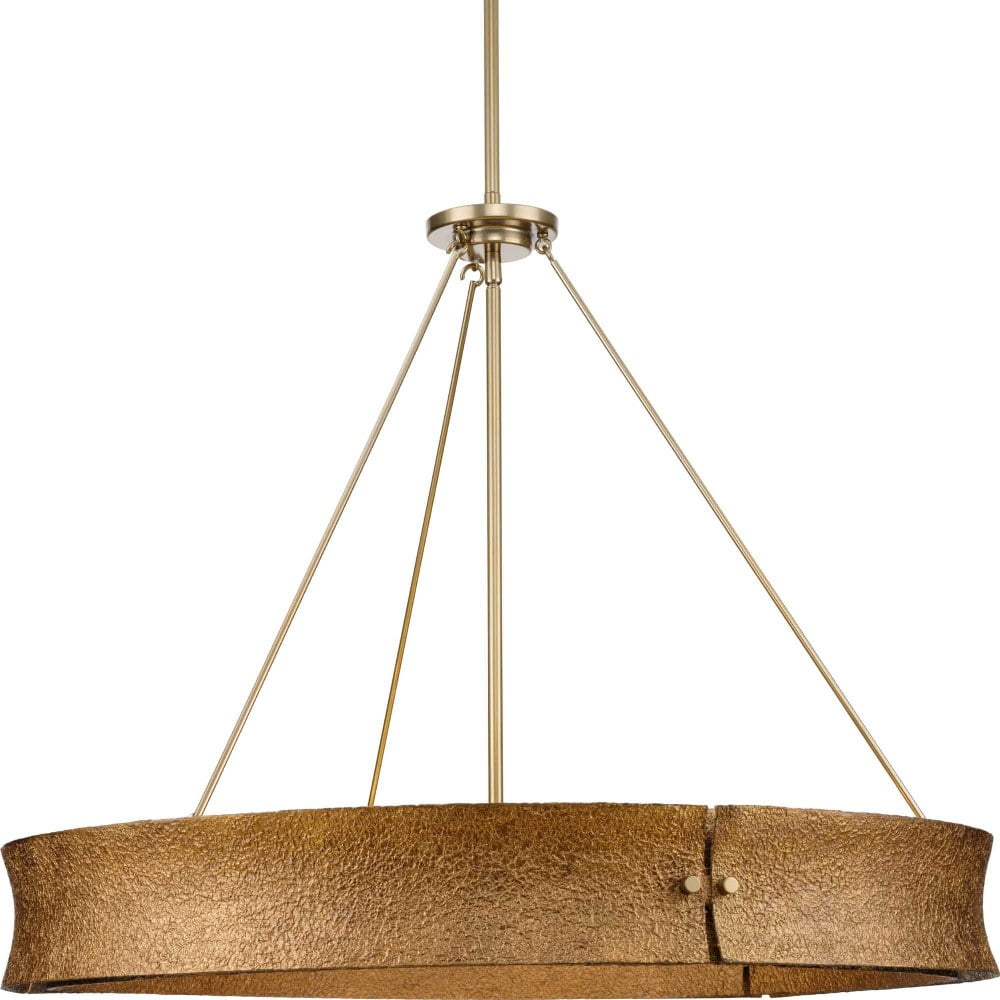 Lusail Soft Gold Steel 6-Light Drum Chandelier