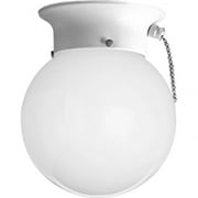 One-Light Glass Globe 6 Close-to-Ceiling