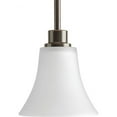 thumbnail image 1 of Progress Lighting Joy Collection 1-Light Mini-Pendant, Antique Bronze, Etched White Fluted Glass, 1 of 3