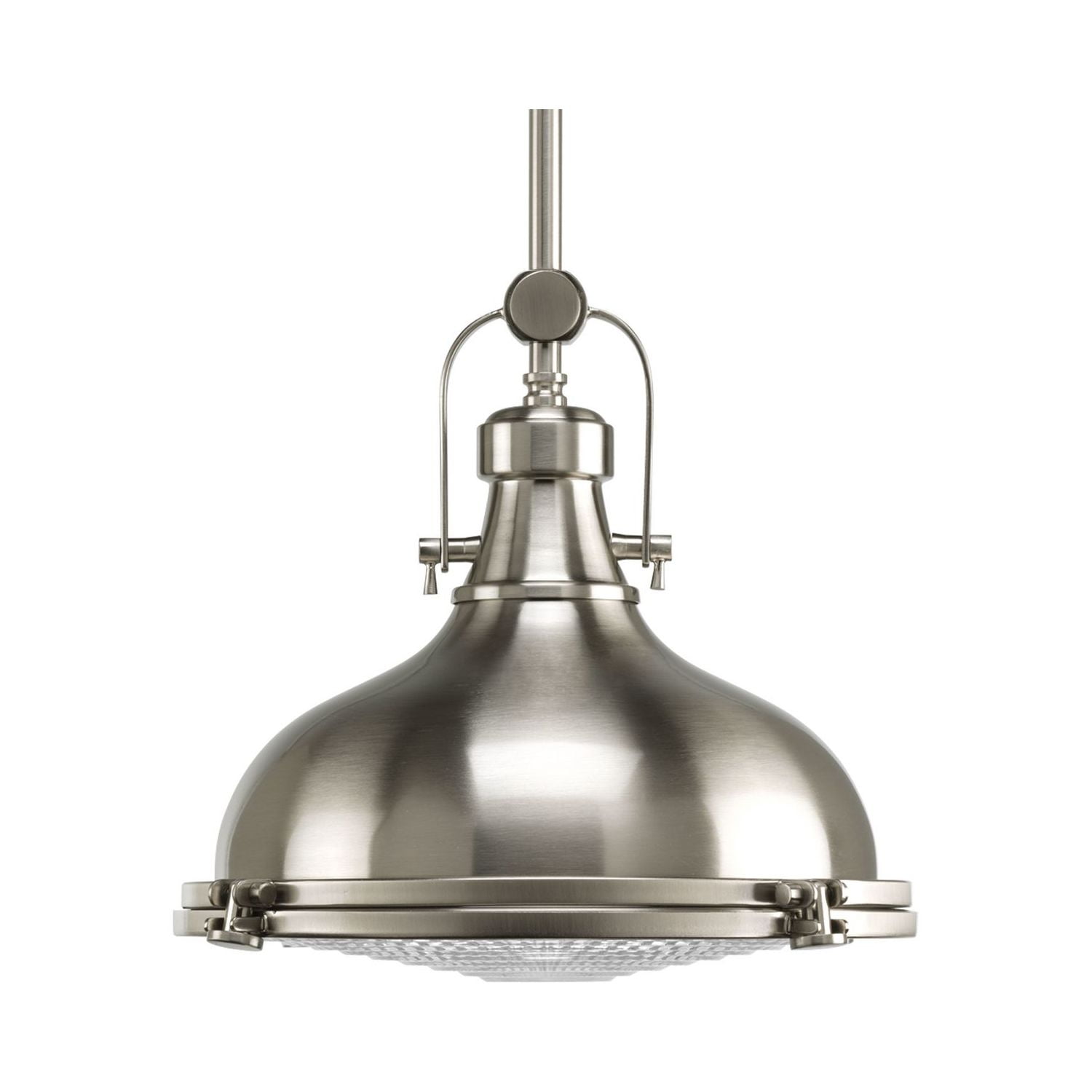 Brushed Nickel Mini LED Pendant with Clear Glass