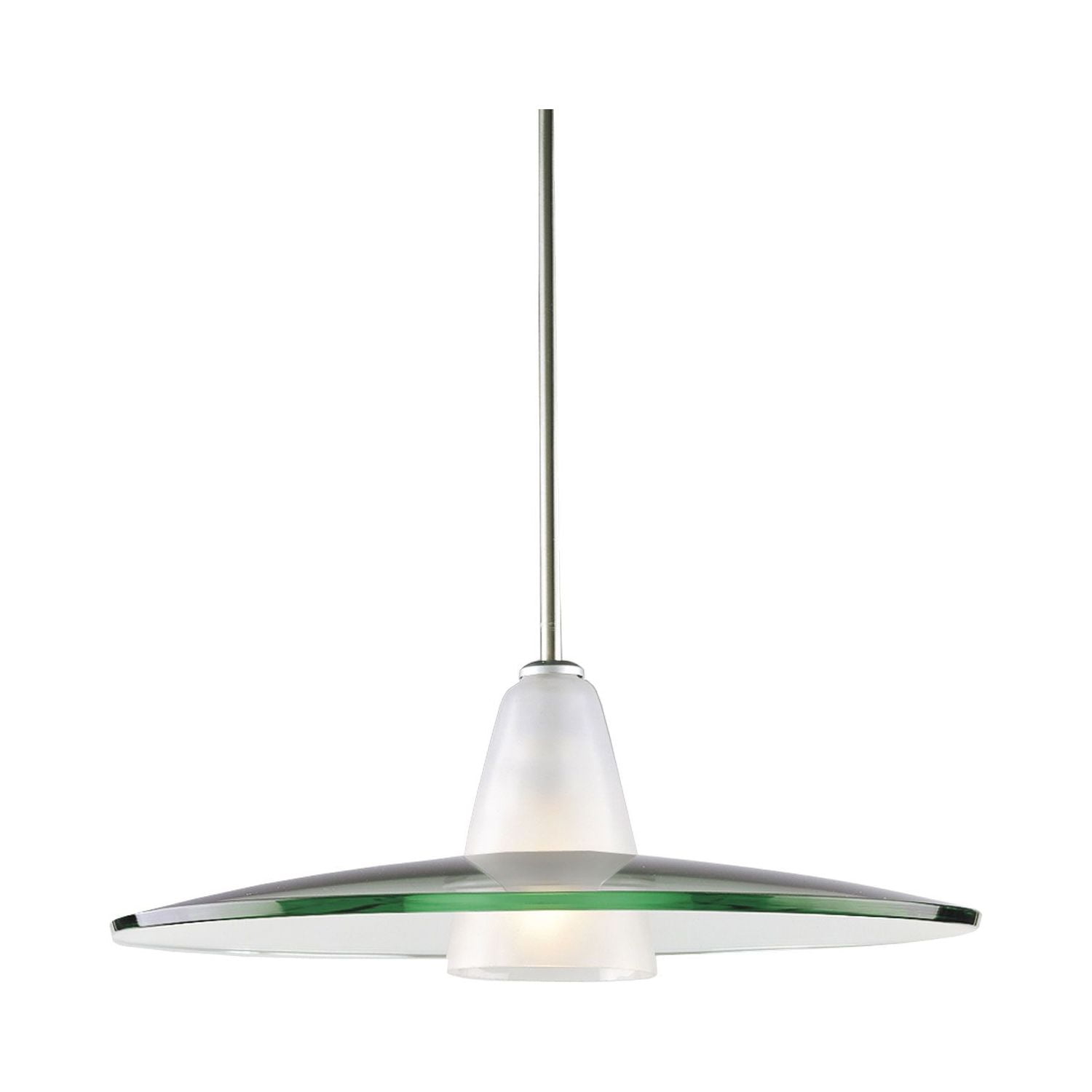 Brushed Nickel 22" LED Pendant Light with Clear Glass Shade