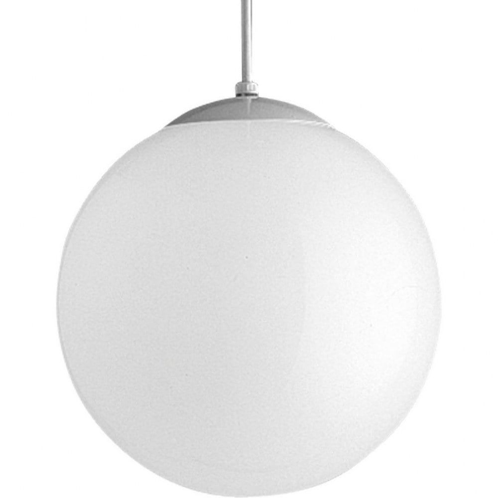 Satin White Glass Globe Pendant Light for Indoor Use