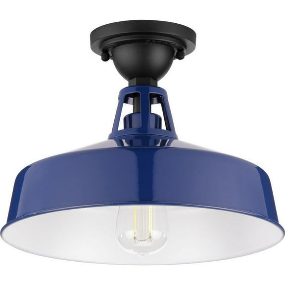 Cedar Springs Collection Navy One-Light Semi-Flush Mount