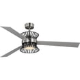 thumbnail image 1 of Progress Lighting P250110-30 Bisbee 56" 3 Blade Indoor Led Ceiling Fan - Nickel, 1 of 13