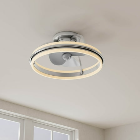 Progress Lighting P250116-30 Burnett 21" 3 Blade Indoor Led Ceiling Fan - Nickel