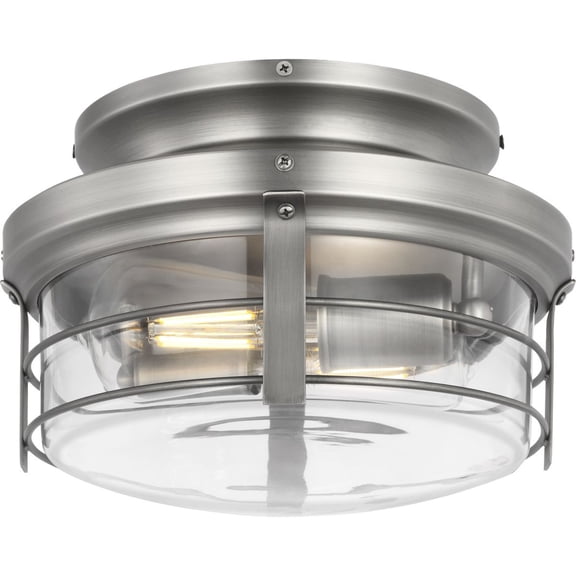 P260004-081-WB-Progress Lighting-Springer II - 14W 2 LED Ceiling Fan Light Kit In Farmhouse Style-11 Inches Tall and 12 Inches Wide-Antique Nickel