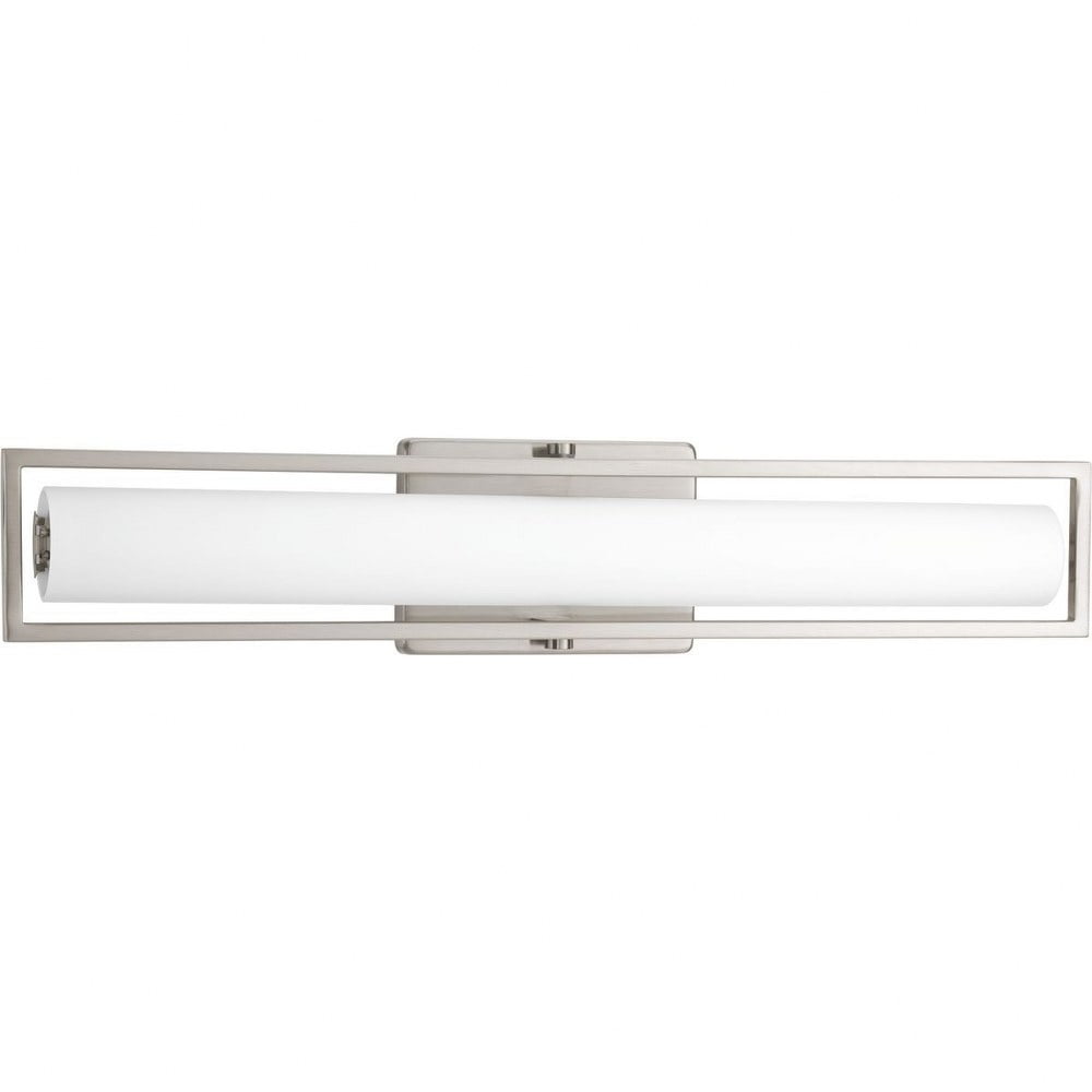 Nickel 24" LED Vanity Light with Opal Glass Shade