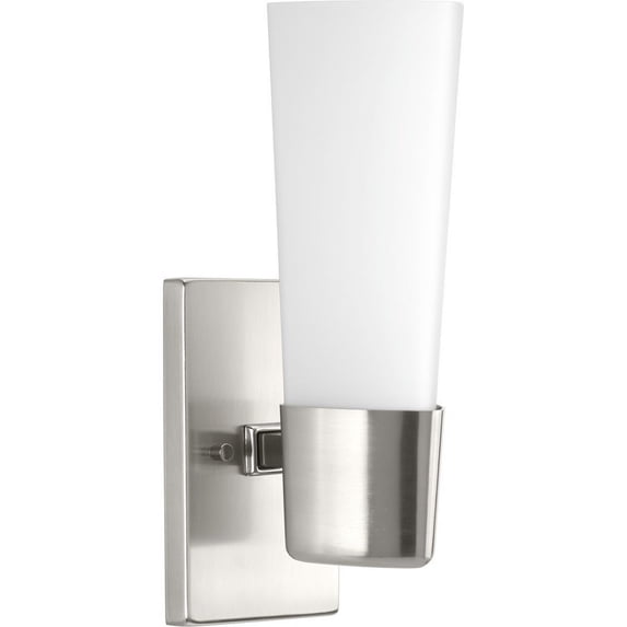 P300061-009-Progress Lighting-Zura - 1 Light - Triangular Shade in Modern style - 4.5 Inches wide by 13.75 Inches high-Brushed Nickel Finish