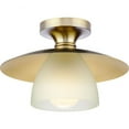 thumbnail image 1 of Progress Lighting Trimble 1-Light Semi-Flush Mount, Brushed Bronze, Etched Glass Shade, 1 of 8