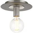 thumbnail image 1 of Progress Lighting, Trimble Collection, 1-Light Flush Mount, Brushed Nickel, Flat Disc Shade, 1 of 9