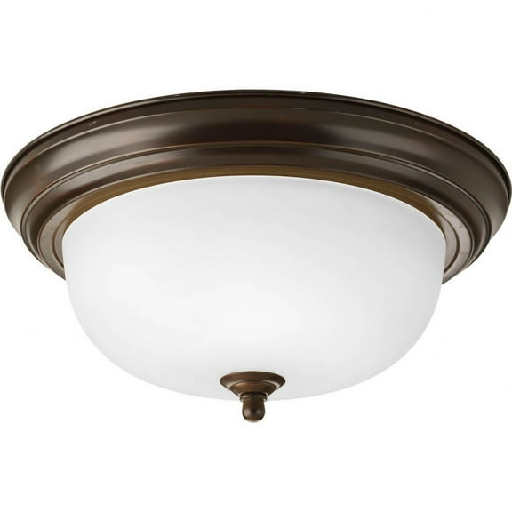 Two-Light Dome Glass 13-1/4" Close-to-Ceiling