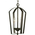 thumbnail image 1 of Progress Lighting Gather 3-Light Foyer Fixture, Antique Bronze, White Candle Sleeves, Resin Material, 1 of 7