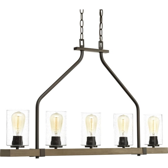 Progress Lighting P400055-020 Barnes Mill Chandelier, Antique Bronze